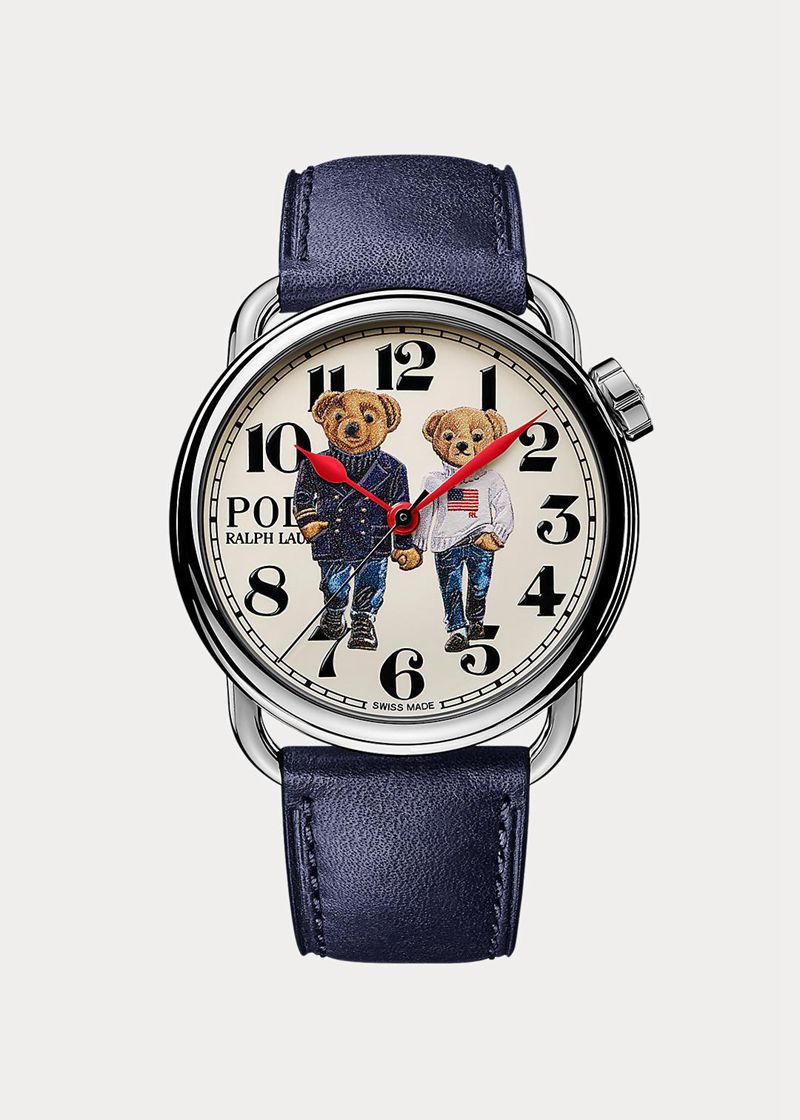 ポロ ラルフ ローレン 時計 メンズ 白 Ralph & Ricky Bear Steel 38 Mm Watch QTEIW9372